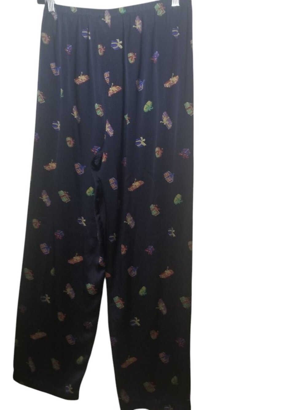Vtg Cacique Silk Christmas Women's Pajama Pants Sz M